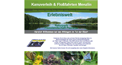 Desktop Screenshot of kanuverleih-menzlin.de